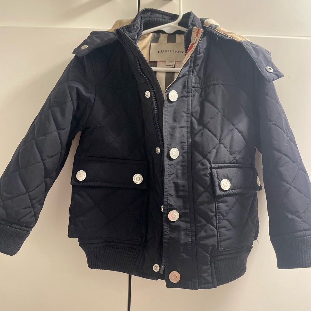 Burberry Kids Black Quilted Jacket